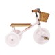 Tricicleta pentru copii cu cosulet din rachita vintage - Pink - Banwood