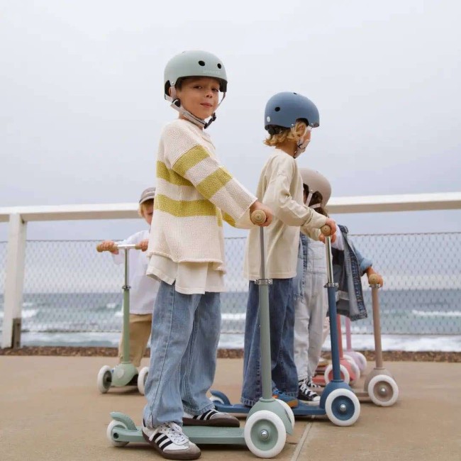 Banwood Ecoride Set - Trotineta si Casca pentru copii, Culoare Clay