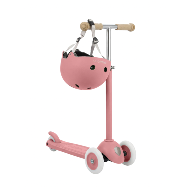 Banwood Ecoride Set - Trotineta si Casca pentru copii, Culoare Clay