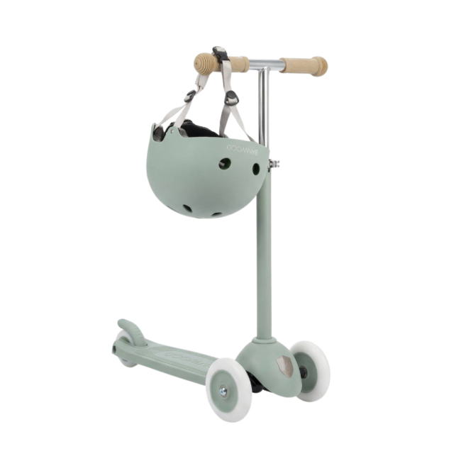 Banwood Ecoride Set - Trotineta si Casca pentru copii, Culoare Clay