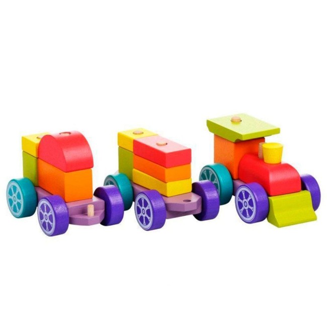 Jucarie din lemn - Rainbow Expres Train - Cubika