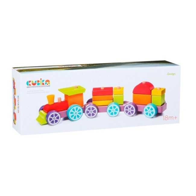 Jucarie din lemn - Rainbow Expres Train - Cubika