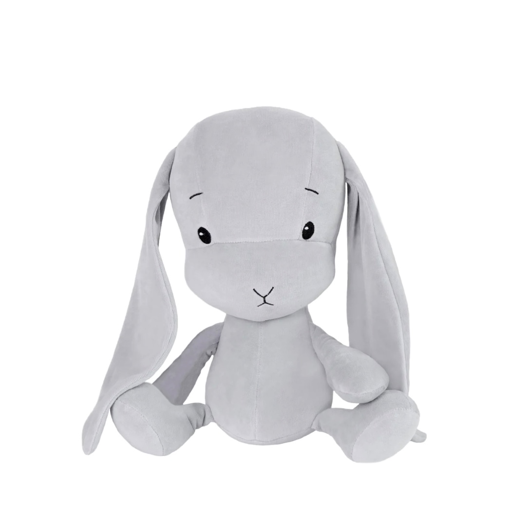 Iepuras din plus - gri cu urechi gri - 20 cm - Effiki