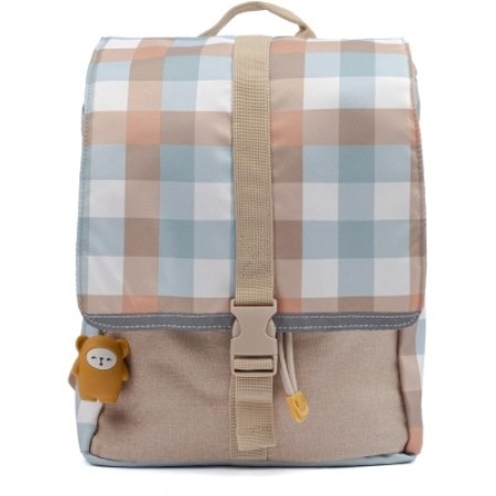 Rucsac pentru scoala - Cottage Blue Checks - Fabelab Rucsac pentru scoala - Cottage Blue Checks - Fabelab