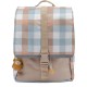 Rucsac pentru scoala - Cottage Blue Checks - Fabelab