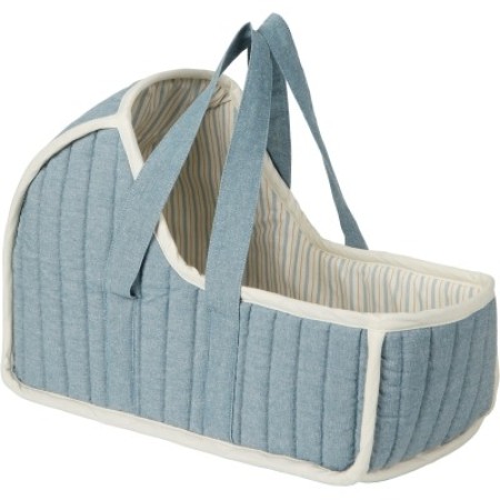 Landou din bumbac organic pentru papusi - Chambray Blue Spruce - Fabelab Landou din bumbac organic pentru papusi - Chambray Blue Spruce - Fabelab