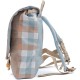 Rucsac pentru scoala - Cottage Blue Checks - Fabelab