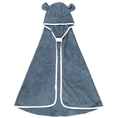 Prosop de baie cu gluga Bear - 90 x 115 cm - Blue Spruce - Fabelab