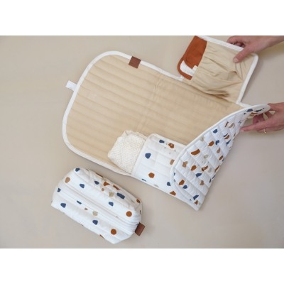 Saltea de infasat din bumbac cu inchidere velcro - Terrazzo - Fabelab