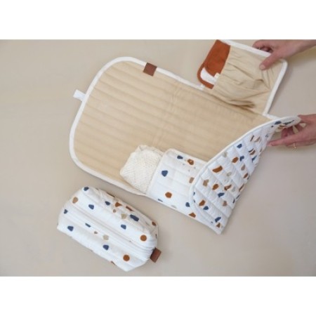 Saltea de infasat din bumbac cu inchidere velcro - Terrazzo - Fabelab