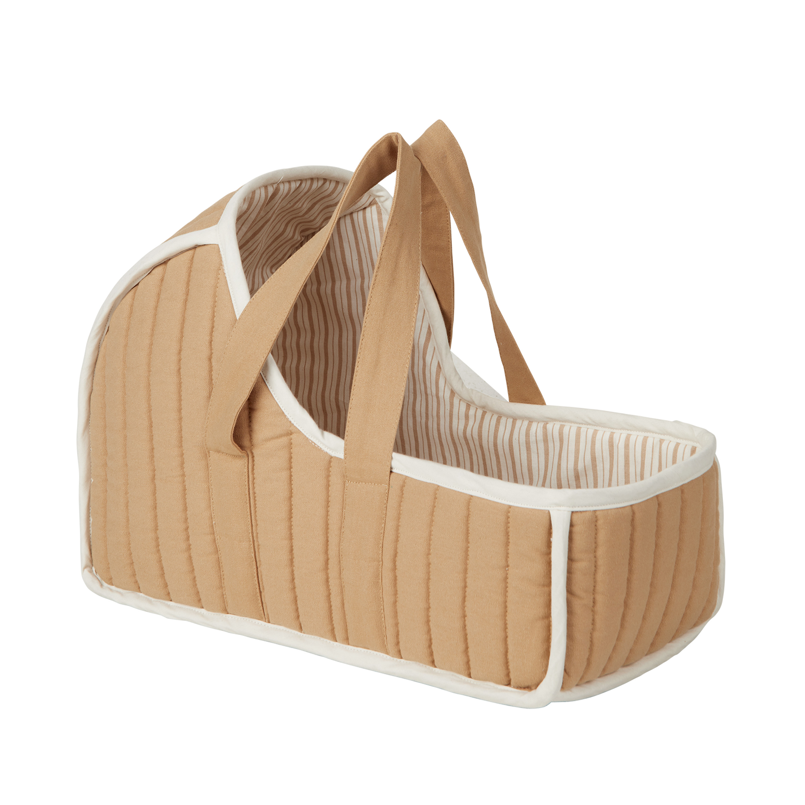 Landou din bumbac organic pentru papusi - Caramel - Fabelab