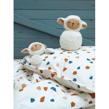 Jucarie Tumbler din bumbac organic cu zgomote - Sheep- Fabelab