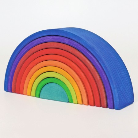 Curcubeu din lemn -  Counting Rainbow - 10 piese - Grimm’s Curcubeu din lemn -  Counting Rainbow - 10 piese - Grimm’s