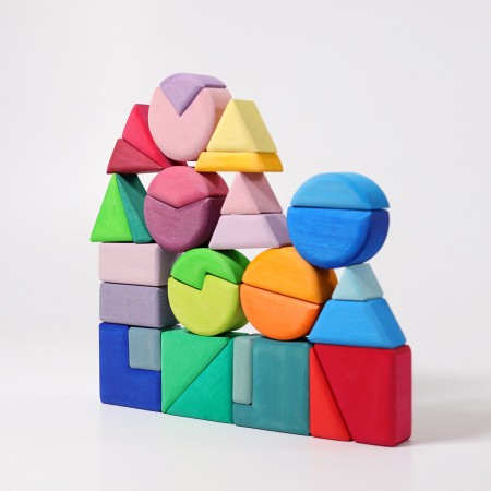 Set de constructie - Triangle, Square, Circle - Grimm's Set de constructie - Triangle, Square, Circle - Grimm's