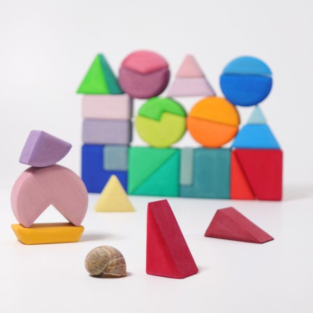 Set de constructie - Triangle, Square, Circle - Grimm's Set de constructie - Triangle, Square, Circle - Grimm's