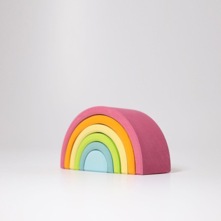 Curcubeu din lemn - Rainbow Pastel - 6 piese - Grimm's Curcubeu din lemn - Rainbow Pastel - 6 piese - Grimm's