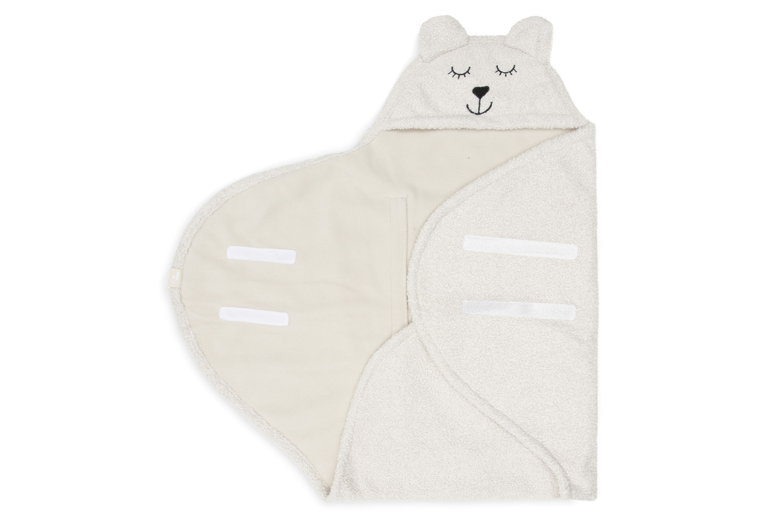 Patura de infasat pentru bebelusi - Bear Boucle Oatmeal - Jollein