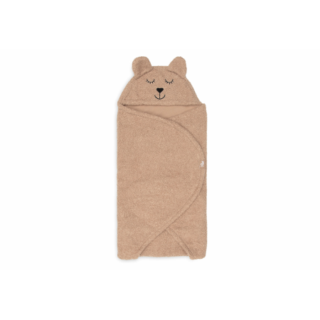 Patura de infasat pentru bebelusi - Bear Boucle Biscuit - Jollein