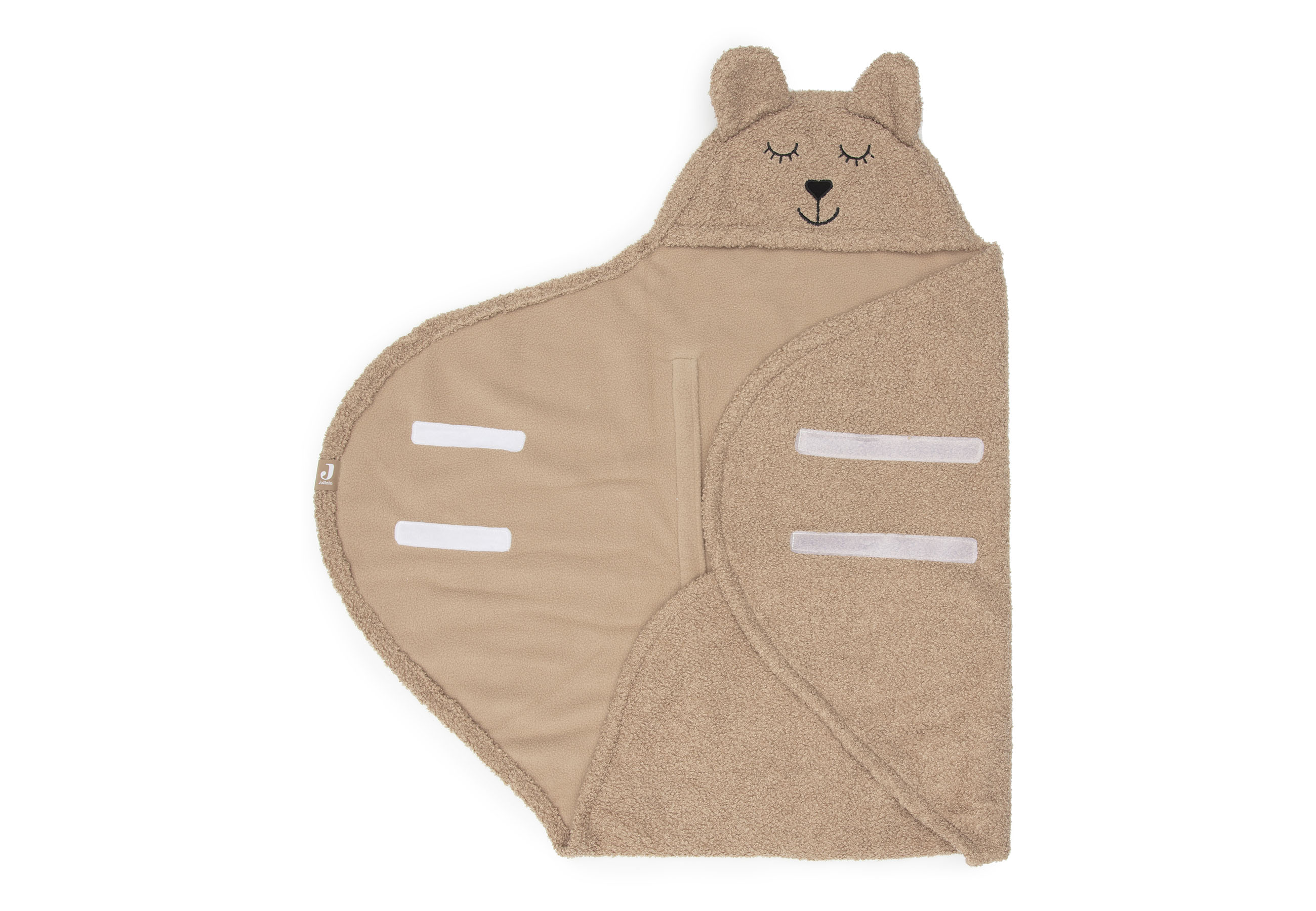 Patura de infasat pentru bebelusi - Bear Boucle Biscuit - Jollein