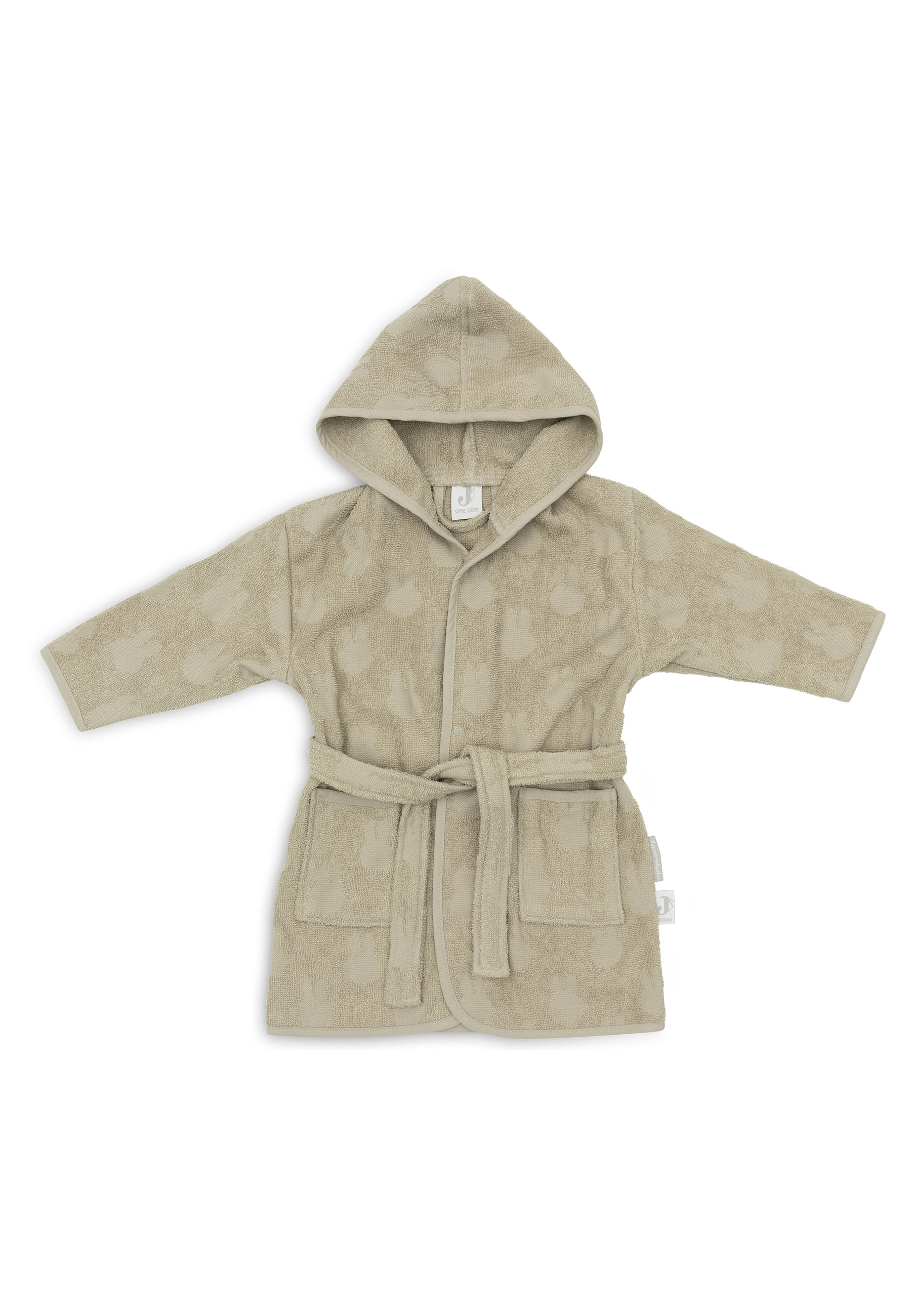 Halat de baie pentru copii din bumbac - Jacquard Miffy - 3 - 4 ani - Olive Green - Jollein