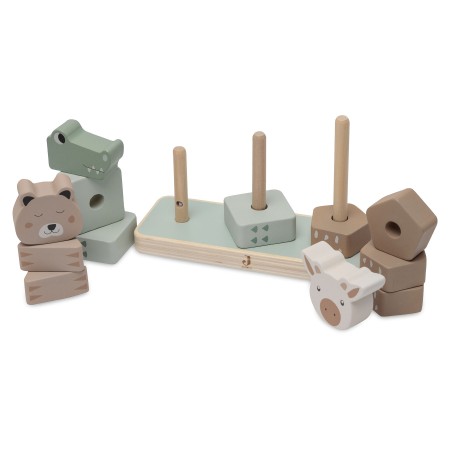 Jucarie din lemn pentru stivuit - Jungle Jambo - Jollein Jucarie din lemn pentru stivuit - Jungle Jambo - Jollein