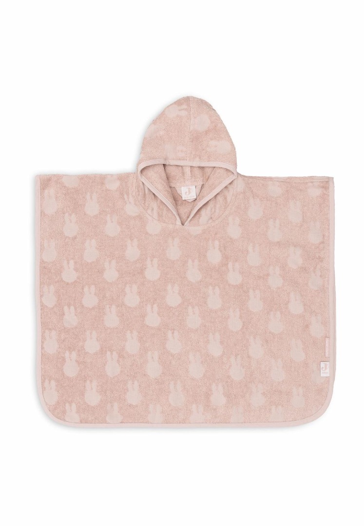 Poncho de baie pentru copii - Terry Miffy Jacquard - Wild Rose - Jollein