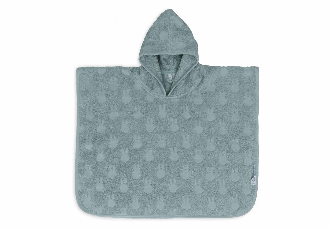 Poncho de baie pentru copii - Terry Miffy Jacquard - Sea Green - Jollein