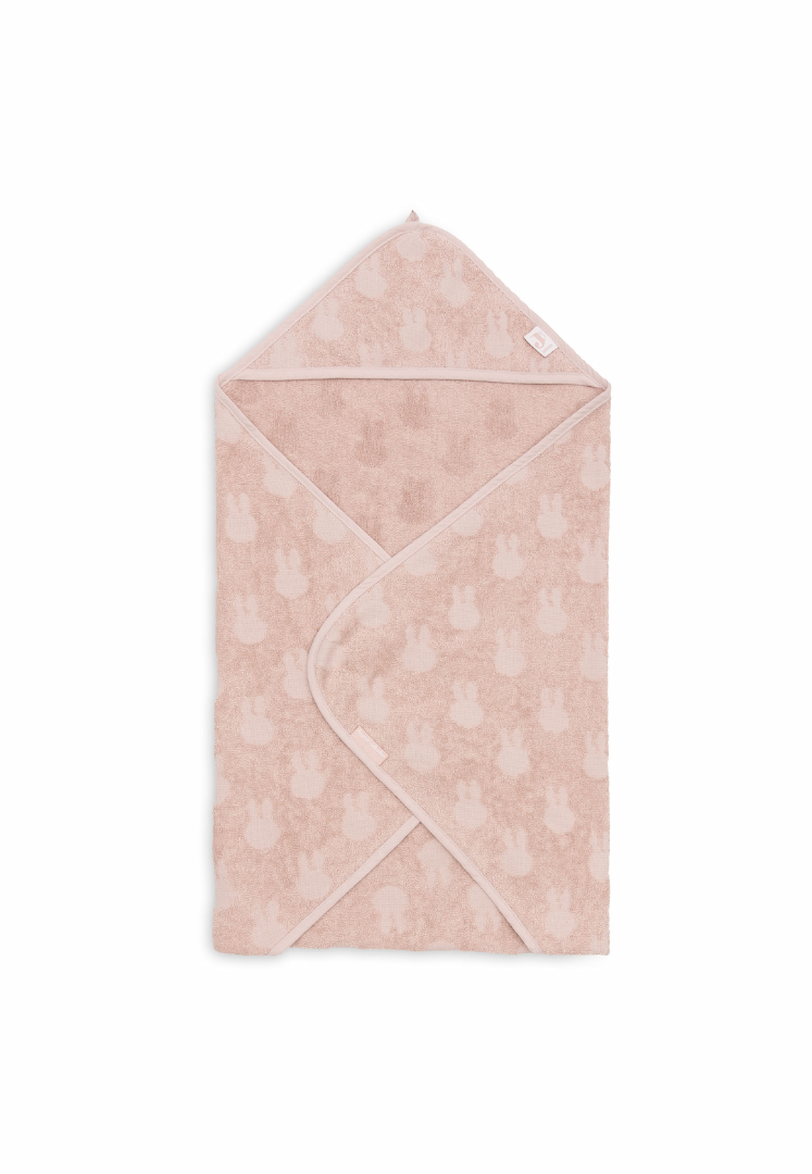 Prosop de baie cu gluga Terry Miffy - 75 x 75 cm - Wild Rose - Jollein