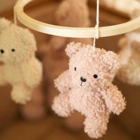 Carusel pentru bebelusi - Teddy Bear - Wild Rose/Naturel - Jollein Carusel pentru bebelusi - Teddy Bear - Wild Rose/Naturel - Jollein