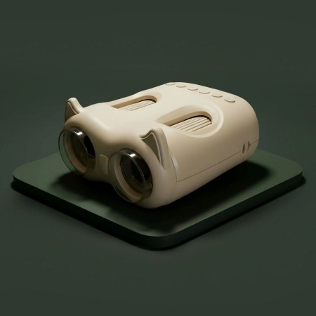 Microscop si binoclu pentru copii 2 in 1 - Discovery Beige - KidLupe 