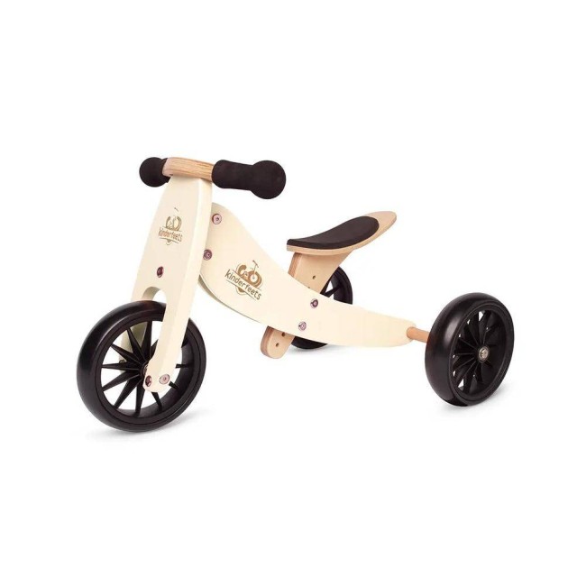 Bicicleta fara pedale Kinderfeets Tiny Tot Plus 2 in 1 - Tricicleta si Balance Bike din lemn pentru copii 18 luni - 4 ani
