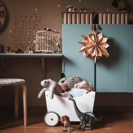 Cutie de depozitare din lemn 2 in 1 - Kinderfeets Cutie de depozitare din lemn 2 in 1 - Kinderfeets
