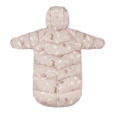 Salopeta 2 in 1 - marime 62 -74 cm - Overall Dusty Pink Forest - Leokid