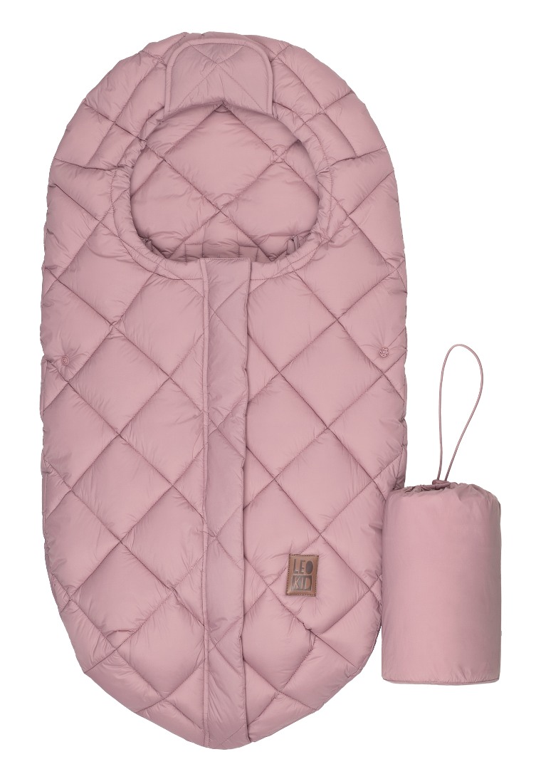 Sac de dormit pentru copii - Footmuff Light Compact Soft Pink - Leokid