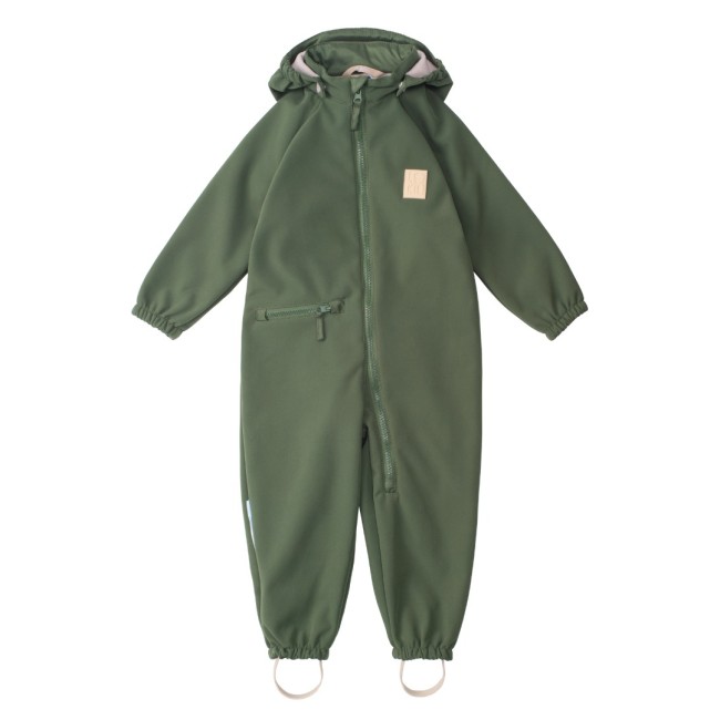 Salopeta pentru copii - Softshell Green Moss - Leokid