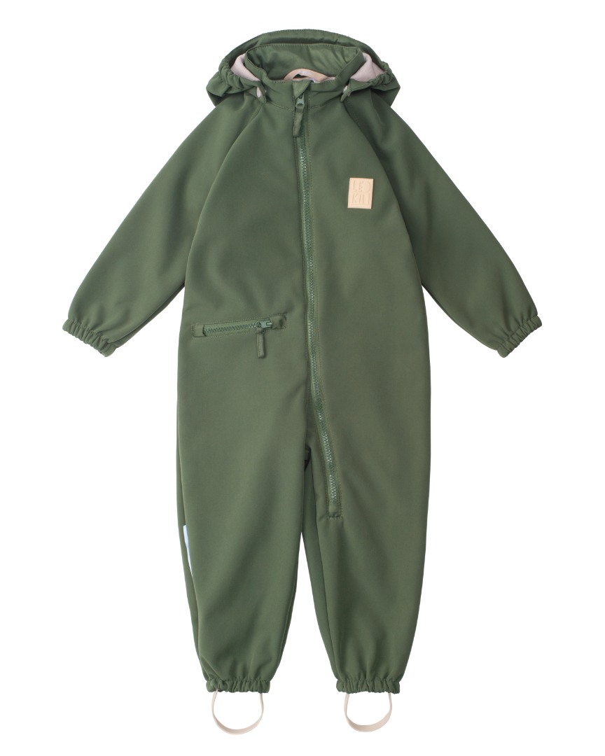 Salopeta pentru copii - Softshell Green Moss - Leokid