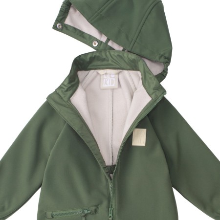 Salopeta pentru copii - Softshell Green Moss - Leokid