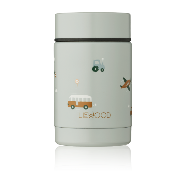Termos pentru mancare din otel inoxidabil 250 ml - Nadja Vehicles/Dove Blue Mix - Liewood Termos pentru mancare din otel inoxidabil 250 ml - Nadja Vehicles/Dove Blue Mix - Liewood