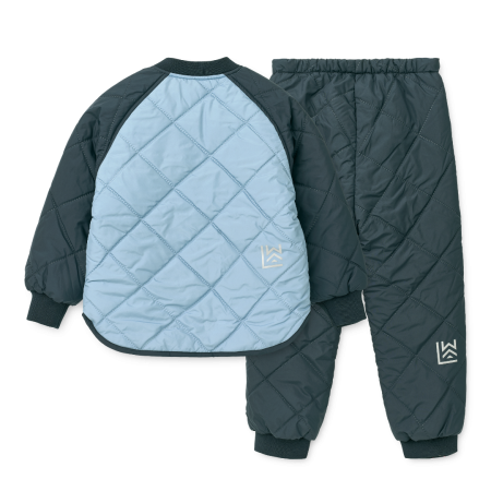 Set termo pentru copii Zella - Beach Blue/Classic Navi Mix - Liewood