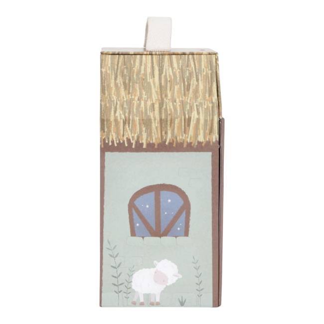 Jucarie din lemn FSC in cutie portabila - Scena nasterii de Craciun - Little Dutch