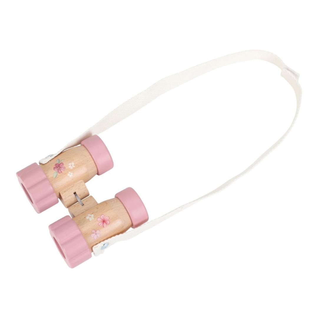 Binoclu din lemn Fairy Garden - Pink - Little Dutch