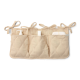 Organizator din bumbac organic pentru patut - Pure Soft Beige - Little Dutch