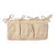 Organizator din bumbac organic pentru patut - Pure Soft Beige - Little Dutch