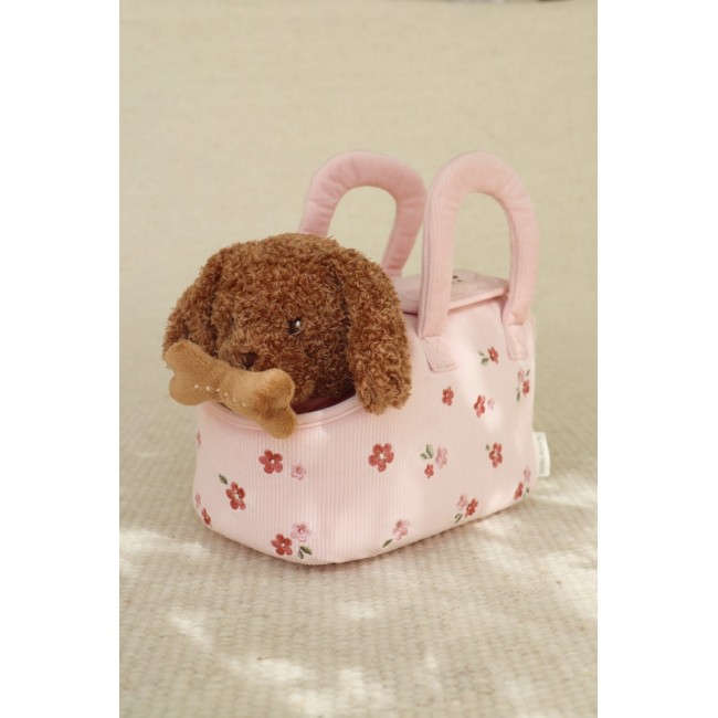 Jucarie de plus certificata GRS - Catelul Jackie cu gentuta - Little Dutch