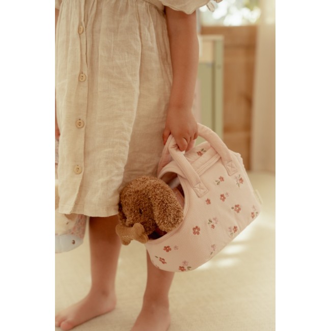 Jucarie de plus certificata GRS - Catelul Jackie cu gentuta - Little Dutch