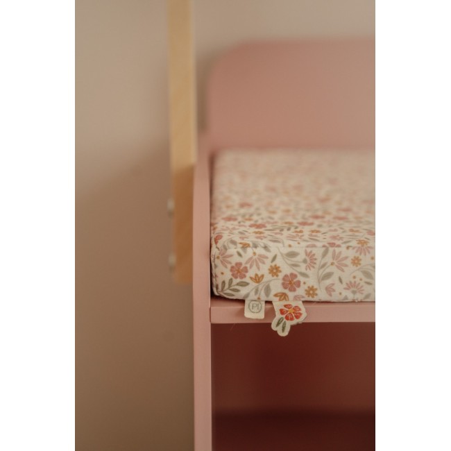 Masa de schimbat scutece cu accesorii pentru papusi - Roz - Little Dutch