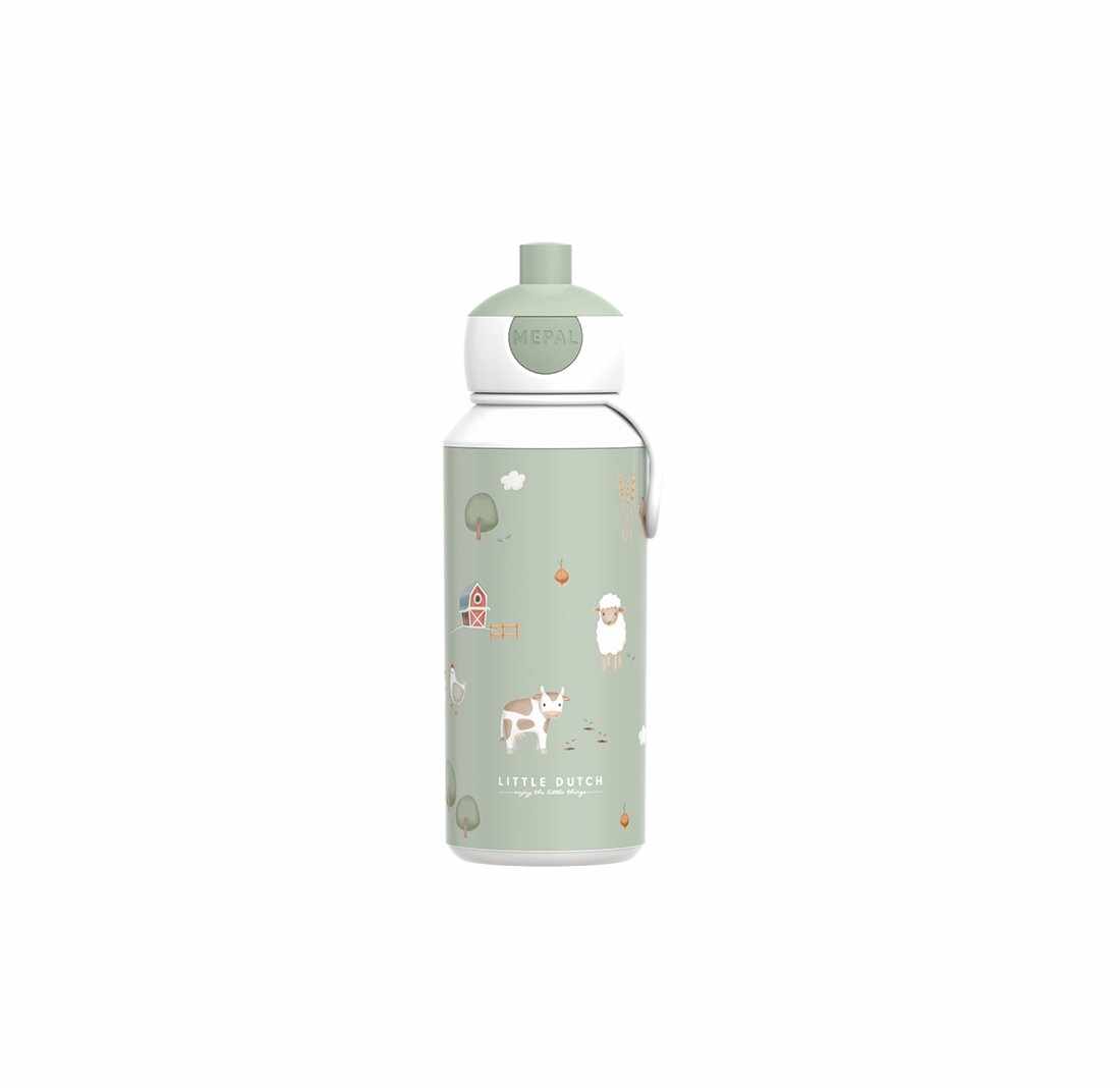 Sticla pentru apa cu pop-up 400 ml - Little Farm - Little Dutch