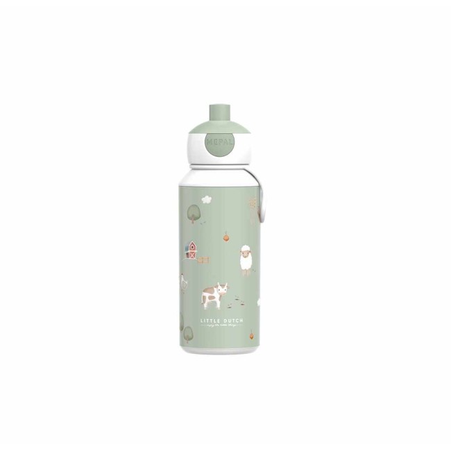 Sticla pentru apa cu pop-up 400 ml - Little Farm - Little Dutch Sticla pentru apa cu pop-up 400 ml - Little Farm - Little Dutch