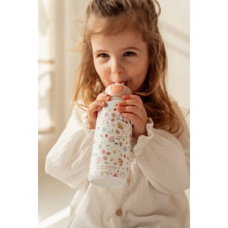 Sticla pentru apa cu pop-up 400 ml - Flowers&Butterflies - Little Dutch