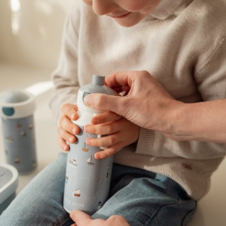 Sticla pentru apa cu pop-up 400 ml - Sailors Bay - Little Dutch